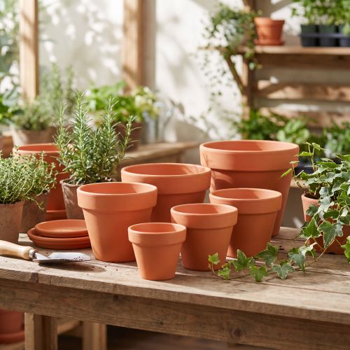 Vaso de flores de argila 10 peças | Floristik24.pt
