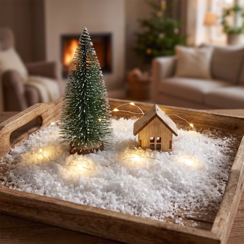Neve artificial decorativa de plástico, grossa, 30g | Floristik24.pt