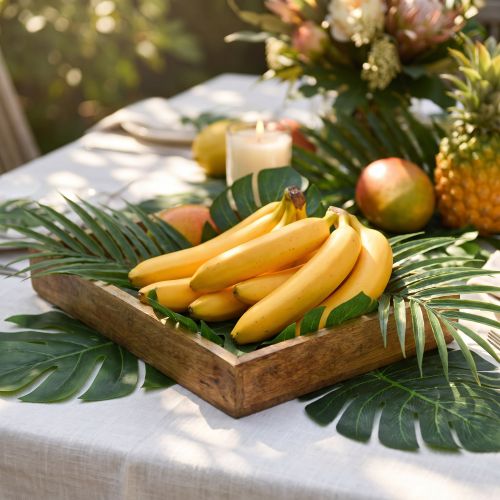 Decoração de banana artificial amarela fruta artificial como real 18cm | Floristik24.pt