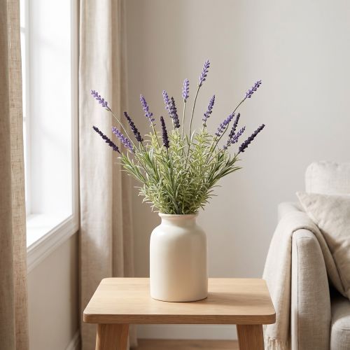 Ramo Artificial de Plantas Artificiais Decoração Lavanda Roxa 36cm | Floristik24.pt
