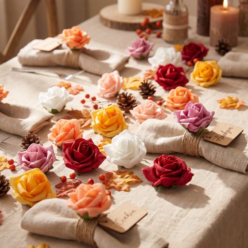 Rosa de espuma Ø4,5cm cores diferentes 36 unidades | Floristik24.pt