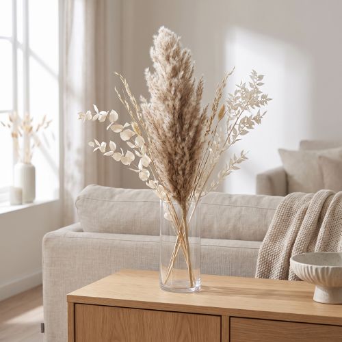 Decoração com capim-dos-pampas