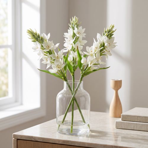 Jardim de flores artificiais estrela de leite flor artificial branca 50cm | Floristik24.pt