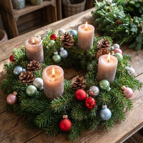 Mini bolas de Natal foscas / brilhantes sortidas Ø2,5cm 22 peças Várias cores | Floristik24.pt
