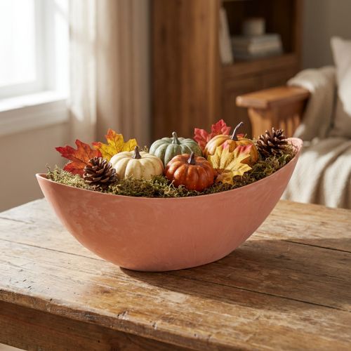 Tigela Plástico Laranja Claro 39cm x 13cm H13cm | Floristik24.pt