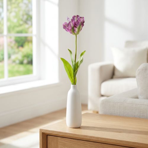 Flor artificial papagaio tulipa artificial decorativa tulipa roxa 63cm | Floristik24.pt