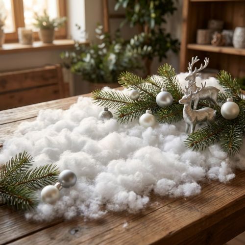 Flocos de neve decorativos, neve artificial em flocos, 40g × 3 unidades | Floristik24.pt