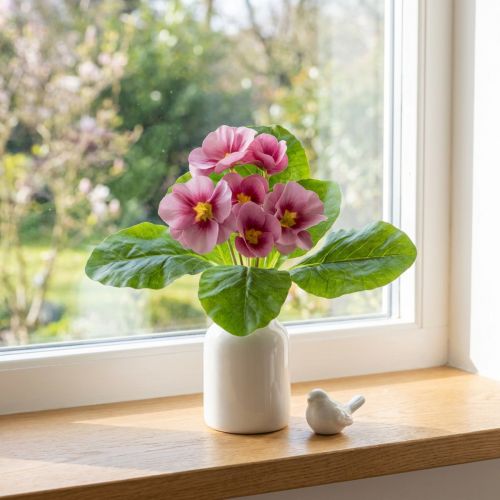 Prímula Flores Artificiais Prímula Rosa A25cm | Floristik24.pt