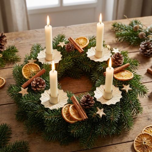 Porta-velas cônico para colar Ø7cm creme 4 unidades | Floristik24.pt
