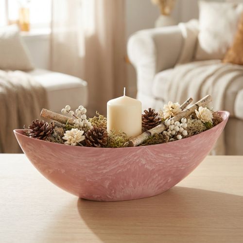 Tigela decorativa para plantas rosa 39cm x 12cm Alt.13cm | Floristik24.pt
