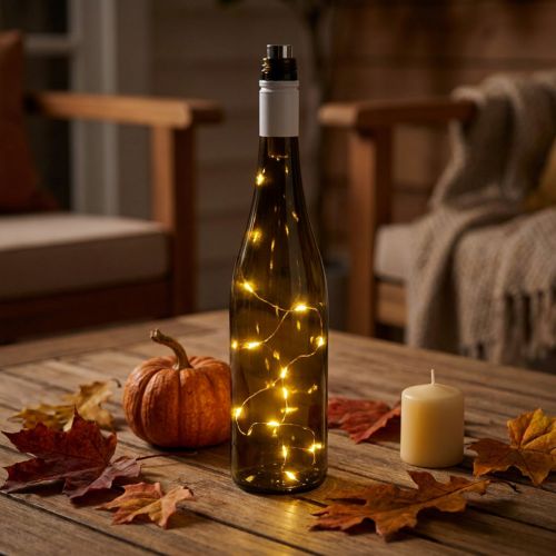 Luz de garrafa LED branco quente 73cm 15L | Floristik24.pt