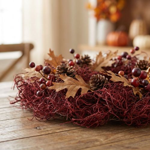 Fibra de Tamarindo Vermelho Vinho 500g - Decoração natural feita de fibra de tamarindo para arranjos florais. | Floristik24.pt