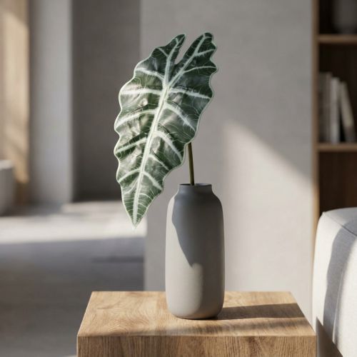 Planta artificial de folha de flecha artificial alocasia deco verde 74cm | Floristik24.pt