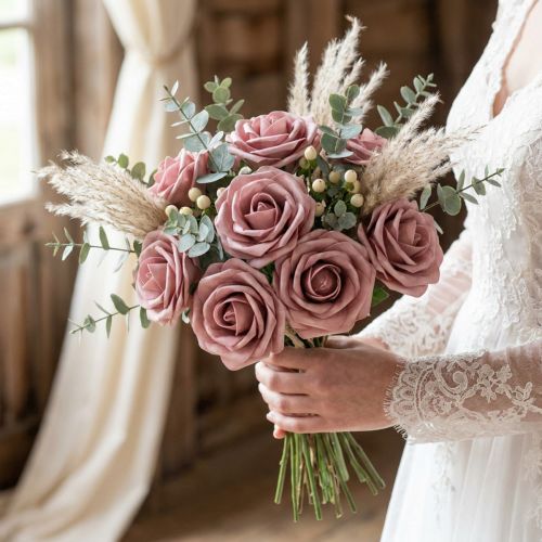 Rosa de espuma Ø6cm rosa velho 27 unidades | Floristik24.pt