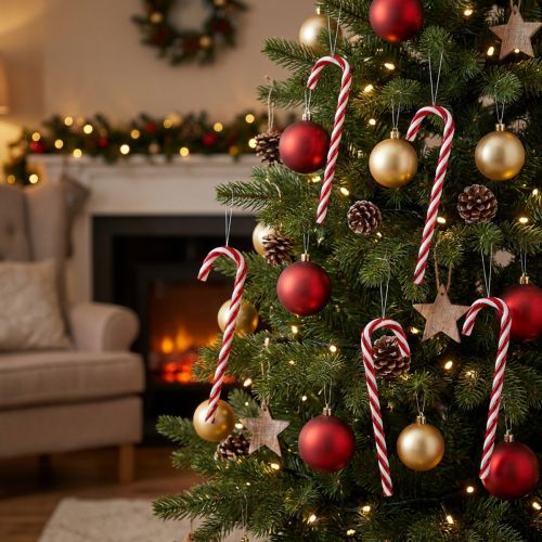 Bengala de doces de decoração de árvore de natal 18 cm 12 peças | Floristik24.pt