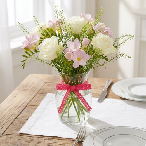 Fita decorativa rosa fita decorativa renda W9mm L20m | Floristik24.pt
