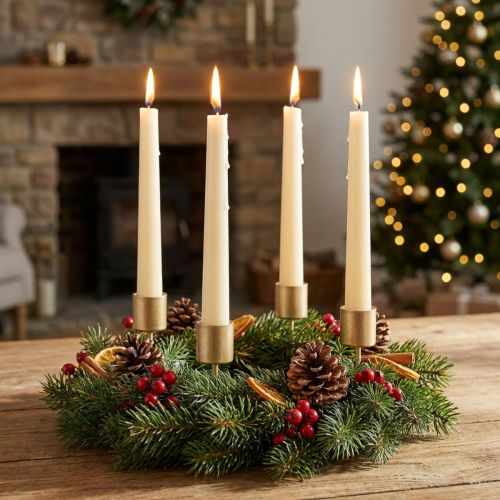 Itens Castiçais de encaixe, dourado fosco, para velas de 24 mm, 11 cm, 16 peças