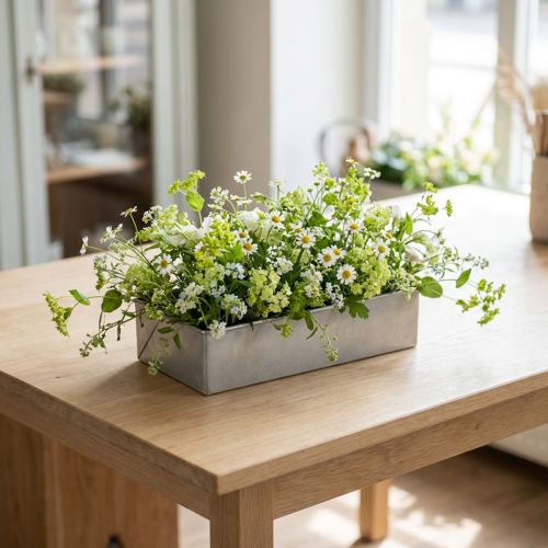 Tigela quadrada cinza 20cm x 10,5cm H5cm | Floristik24.pt