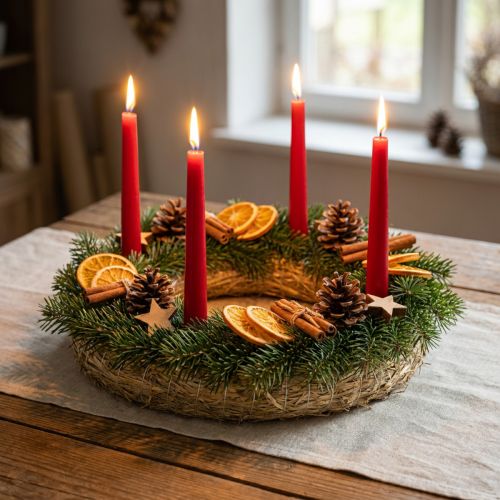 Base para coroa de palha, 35 cm, conjunto de 2, coroa de porta, coroa do Advento | Floristik24.pt