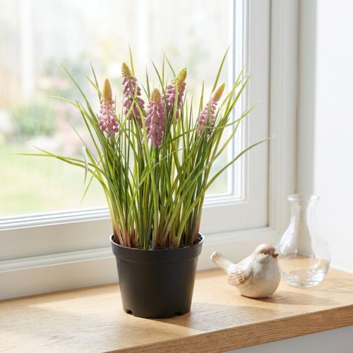 Planta artificial de jacinto em vaso, decoração perfeita para casa e escritório, 26 cm | Floristik24.pt