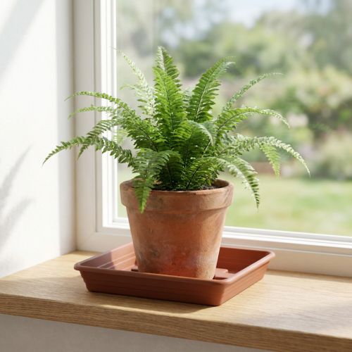 Base para copos Lara quadrada 25cm x 25cm terracota 1ud | Floristik24.pt