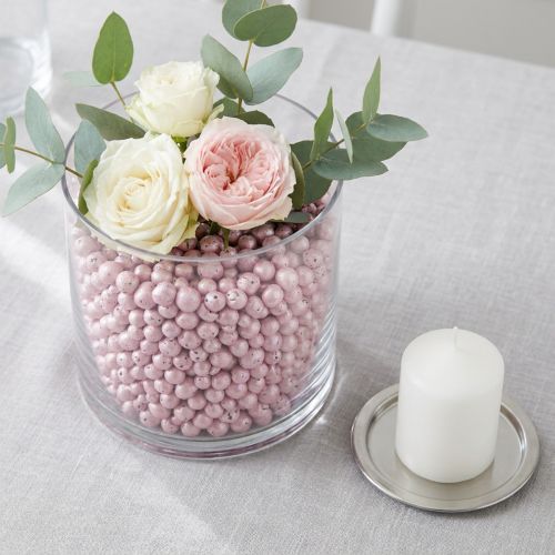 Contas decorativas brilhantes de 4 mm a 8 mm, grânulos de argila rosa, 1 litro. | Floristik24.pt