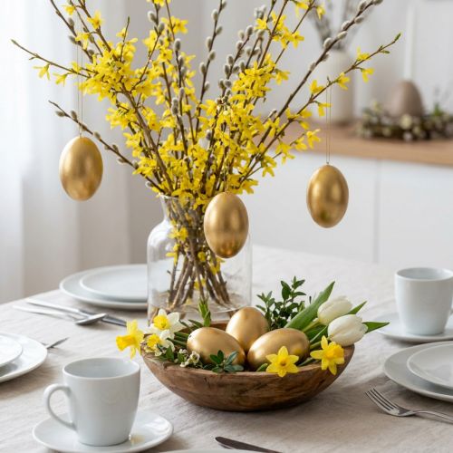 Itens Ovos de ganso dourados ovos estourados decoração de páscoa 10 peças