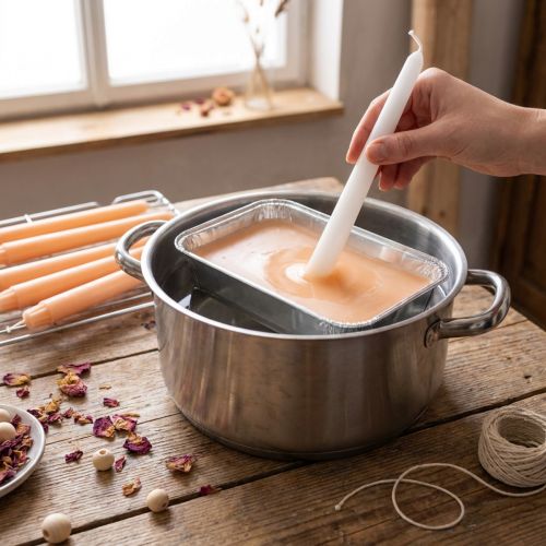 Vela para imersão em cera para imersão em cera para imersão em cera pêssego 1kg | Floristik24.pt