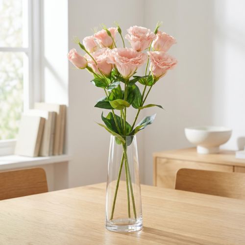 Flores artificiais Eustoma Lisianthus rosa 52cm, 5 peças | Floristik24.pt