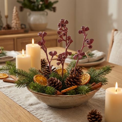 Ramos de eucalipto vermelho fosco decoração natural exótico 25 peças | Floristik24.pt