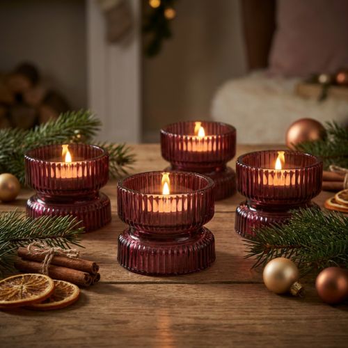 Porta-velas de vidro