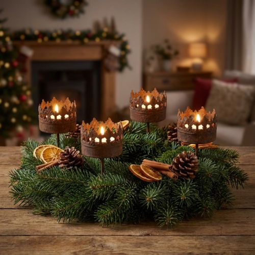 Suporte para velas adesivas Ø5,2cm H10,5cm 4 unidades | Floristik24.pt