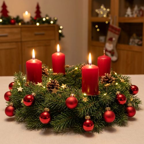 Itens Mini bola de Natal vermelha fosca e brilhante Ø2,5cm 22 peças