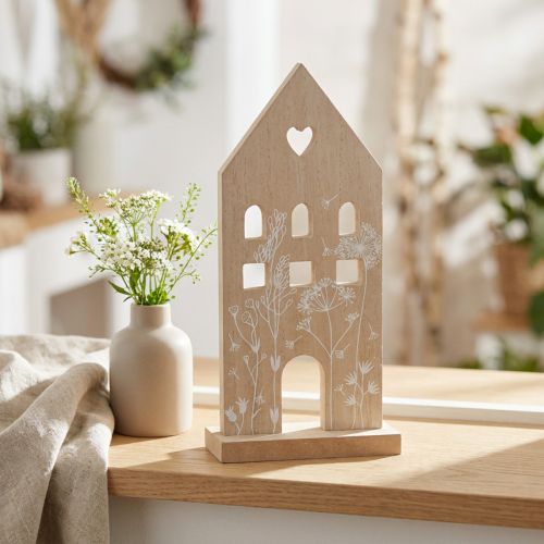 Suporte de mesa decorativo para casa de madeira madeira 28,5 cm | Floristik24.pt