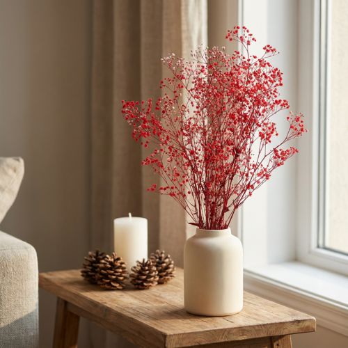 Gypsophila Gypsophila Flores Secas Vermelhas 50cm 55g | Floristik24.pt