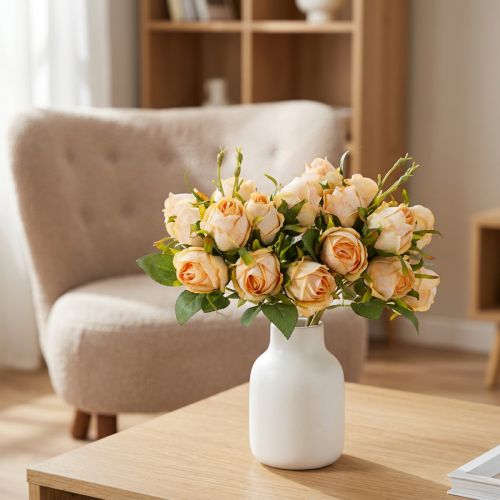 Buquê de rosas artificiais, decoração realista para salas de estar, 31 cm, 3 peças. | Floristik24.pt