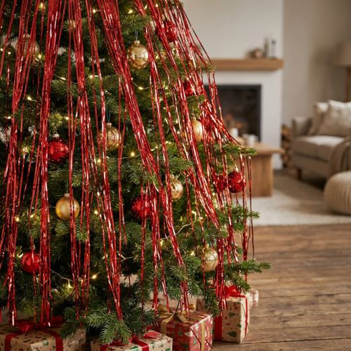 Decoração de porta glamorosa com enfeites brilhantes para festas e comemorações. | Floristik24.pt