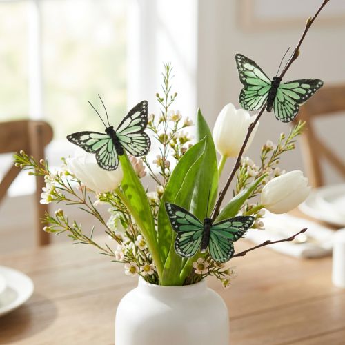 Itens Decoração de borboletas, enfeite delicado para ambientes internos e externos, 7 cm, 12 peças