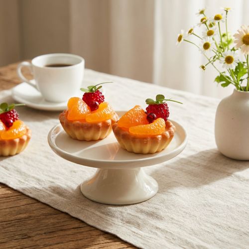 Mini bolos decorativos com frutas, 6 cm, réplicas artificiais de bolos para vitrines e expositores, conjunto de 4 | Floristik24.pt