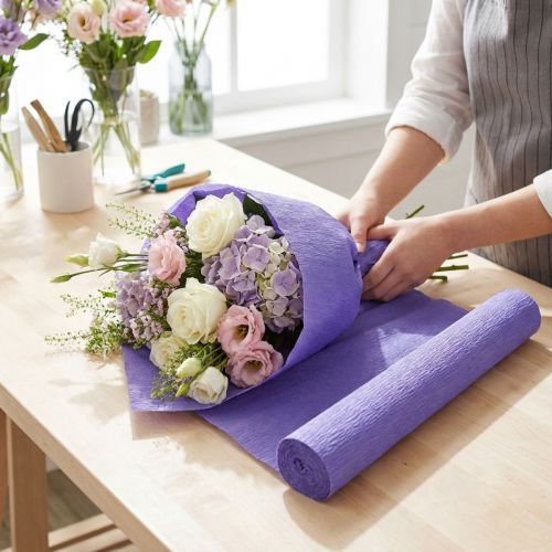 Papel crepom florista violeta