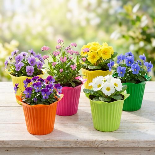 Flor em vaso de plástico Ø6,5cm 25 un | Floristik24.pt