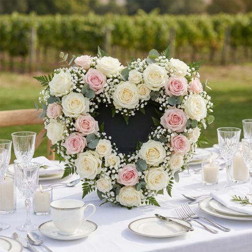 Coração de espuma floral preto 33cm 2 peças decoração de casamento | Floristik24.pt