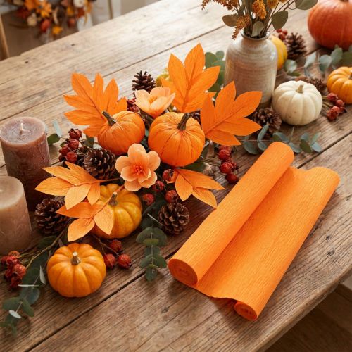 Papel crepom florista laranja claro 50x250cm | Floristik24.pt