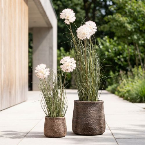 Flores artificiais decorativas bola flor allium cebola ornamental artificial 54cm | Floristik24.pt