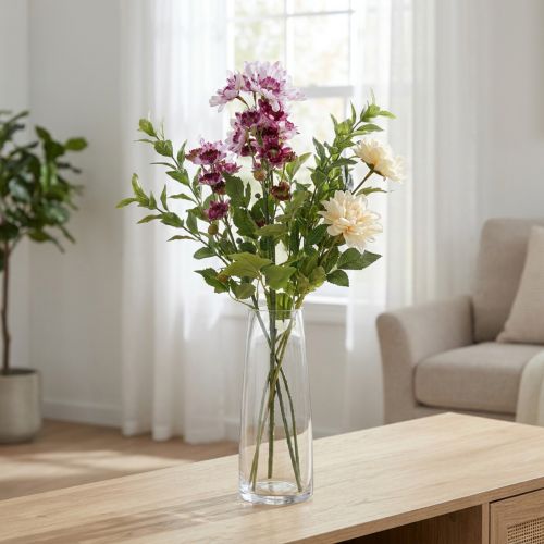 Flores Artificiais Ásteres Artificiais Flores De Seda Roxas 80cm | Floristik24.pt