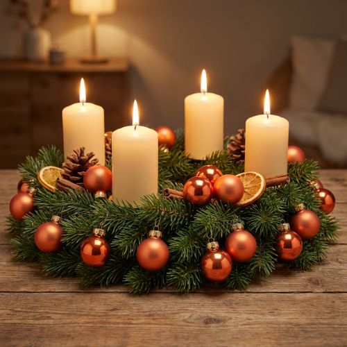 Itens Mini bolas de Natal vidro laranja abóbora Ø2,5cm 22 un