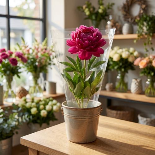 Funil de embalagem A sacos de flores filme L25cm A25cm 50 unidades | Floristik24.pt