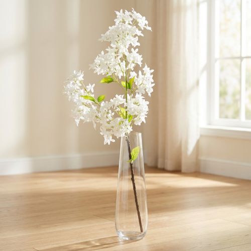 Ramo Lilás Artificial Flores Brancas L95cm | Floristik24.pt