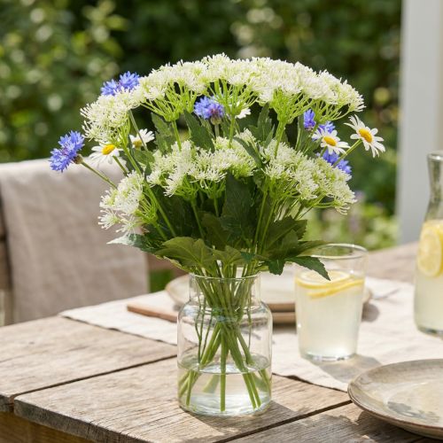 Dill florescendo, ervas artificiais, planta decorativa verde, branco 49 cm 9 unidades | Floristik24.pt