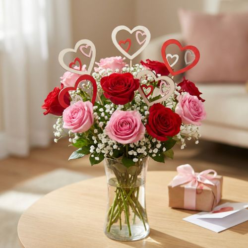 Itens Plugue de flor Plugue decorativo Dia dos Namorados coração vermelho 7cm 12 un